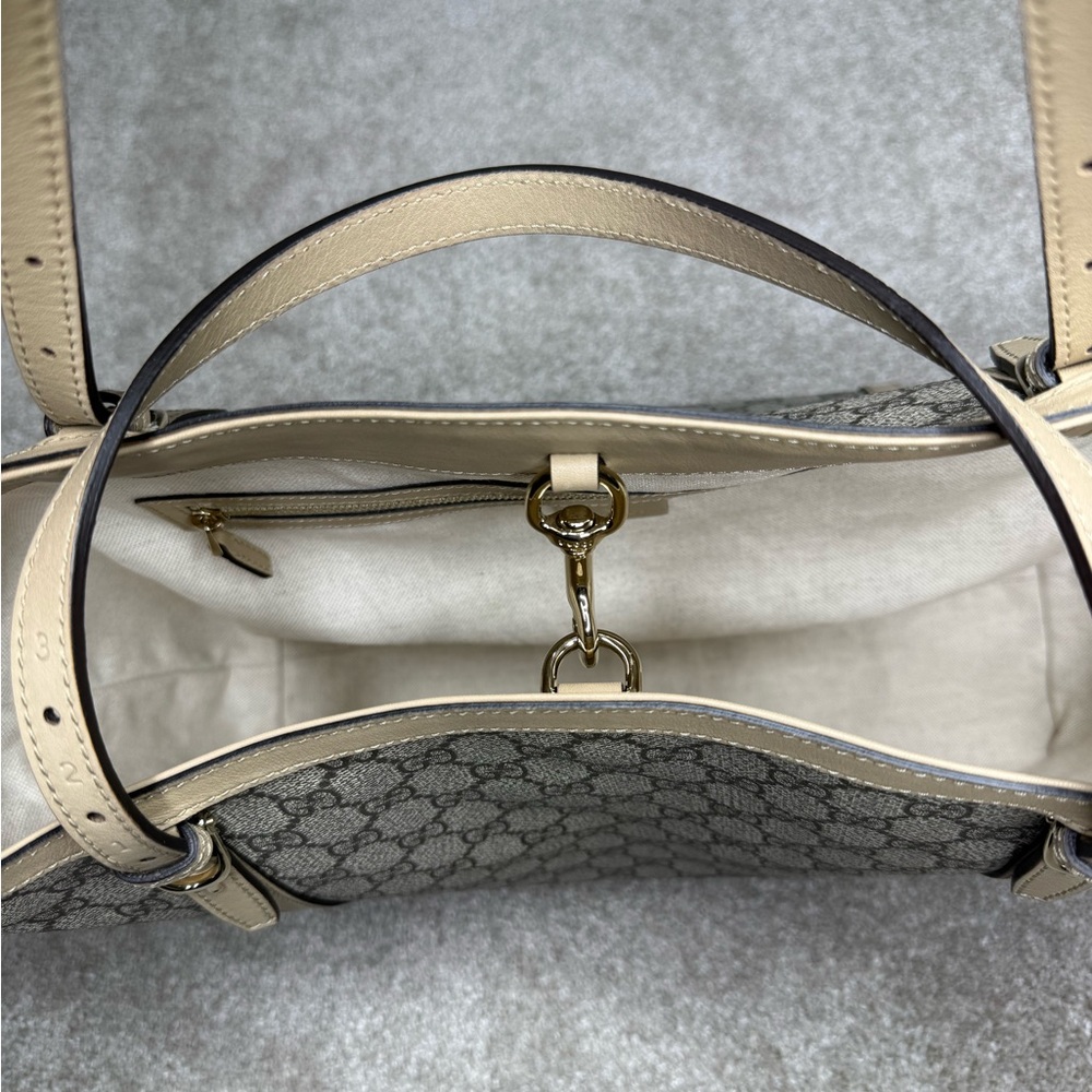 Gucci Beige and Brown Monogram Tote - Picture 14 of 16